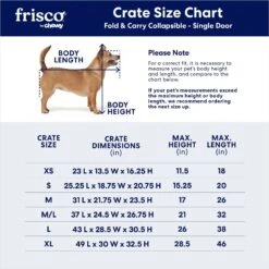 Frisco Heavy Duty Fold & Carry Single Door Collapsible Wire Dog Crate -Dog - Cat Shop 109783 PT2. AC SS1800 V1667228771