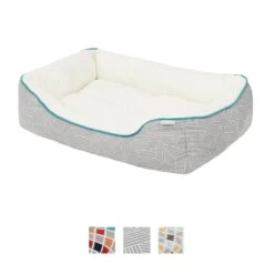 Frisco Sherpa Rectangular Bolster Cat & Dog Bed -Dog - Cat Shop 144851 PT2. AC SS1800 V1566404560