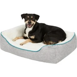 Frisco Sherpa Rectangular Bolster Cat & Dog Bed -Dog - Cat Shop 144851 PT4. AC SS1800 V1578442937