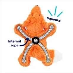 Frisco Fox Plush With Inside Rope Squeaky Dog Toy -Dog - Cat Shop 147065 PT2. AC SS1800 V1692019954