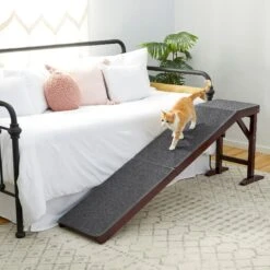 Frisco Deluxe Wooden Carpeted Cat & Dog Ramp -Dog - Cat Shop 156784 PT4. AC SS1800 V1579102085
