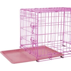 Frisco Fold & Carry Single Door Collapsible Wire Dog Crate, Pink -Dog - Cat Shop 160806 PT3. AC SS1800 V1561066324
