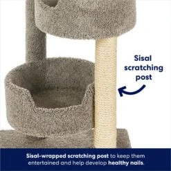 Frisco 65-in Real Carpet Wooden Cat Tree -Dog - Cat Shop 208934 PT3. AC SS1800 V1667227201