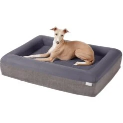 Frisco Orthopedic Rectangular Bolster Cat & Dog Bed W/Removable Cover -Dog - Cat Shop 210226 PT2. AC SS1800 V1590067655