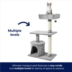 Frisco 38-in Cat Tree With Condo, Top Perch & Toy -Dog - Cat Shop 214377 PT2. AC SS1800 V1667229266