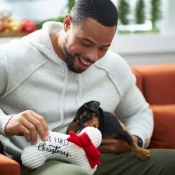 Frisco Holiday My First Christmas Bone Plush Squeaky Dog Toy -Dog - Cat Shop 233166 PT2. AC SS1800 V1601304755