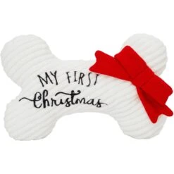 Frisco Holiday My First Christmas Bone Plush Squeaky Dog Toy -Dog - Cat Shop 233166 PT3. AC SS1800 V1600707130