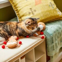 Frisco Holiday Gingerbread Pals Plush Kicker Cat Toy With Catnip, 2 Count -Dog - Cat Shop 233303 PT2. AC SS1800 V1602172387