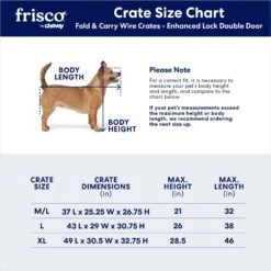 Frisco Heavy Duty Enhanced Lock Double Door Fold & Carry Wire Dog Crate & Mat Kit -Dog - Cat Shop 233736 PT2. AC SS1800 V1667228087