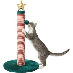 Frisco Holiday 29.5-in Candy Cane Sisal Cat Scratching Post With Toy -Dog - Cat Shop 236565 PT2. AC SS1800 V1601342456