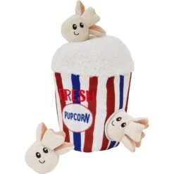Frisco Zoomies & Chill Popcorn Hide & Seek Puzzle Plush Squeaky Dog Toy