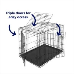 Frisco Heavy Duty All-in-1 Multi-Stage 3 Door Collapsible Wire Dog Crate -Dog - Cat Shop 247915 PT5. AC SS1800 V1611872190