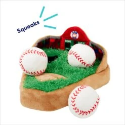 Frisco Baseball Hide & Seek Puzzle Plush Squeaky Dog Toy -Dog - Cat Shop 252758 PT3. AC SS1800 V1695760895