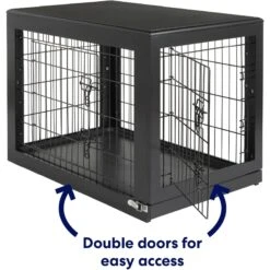 Frisco Double Door Furniture Style Dog Crate, Black -Dog - Cat Shop 253026 PT3. AC SS1800 V1615840384