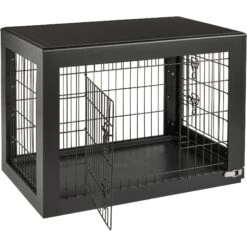 Frisco Double Door Furniture Style Dog Crate, Black -Dog - Cat Shop 253026 PT5. AC SS1800 V1617644239