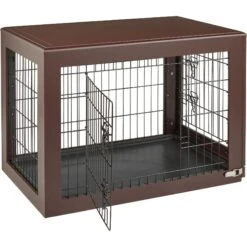 Frisco Double Door Furniture Style Dog Crate, Brown -Dog - Cat Shop 253033 PT5. AC SS1800 V1617037698