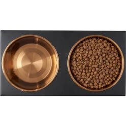Frisco Copper Stainless Steel Elevated Foldable Double Dog & Cat Bowls -Dog - Cat Shop 253060 PT5. AC SS1800 V1616595415