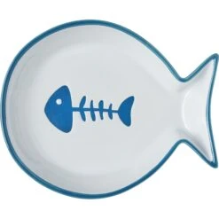 Frisco Fish Shaped Non-skid Ceramic Cat Dish -Dog - Cat Shop 256109 PT5. AC SS1800 V1617196903