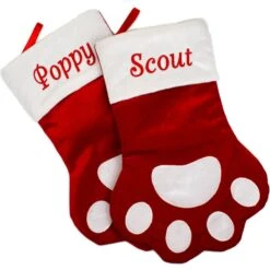 Frisco Sherpa Plaid Paw Holiday Personalized Dog & Cat Stocking -Dog - Cat Shop 257135 PT3. AC SS1800 V1602540700