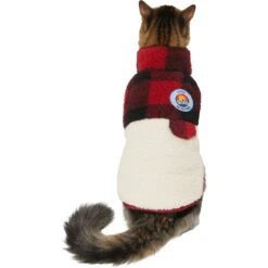 Frisco Mediumweight Red Plaid Insulated Dog & Cat Sherpa Coat -Dog - Cat Shop 268320 PT2. AC SS1800 V1628773353
