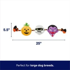 Frisco Halloween Haunted Friends Plush With Rope Squeaky Dog Toy -Dog - Cat Shop 270500 PT1. AC SS1800 V1689876672