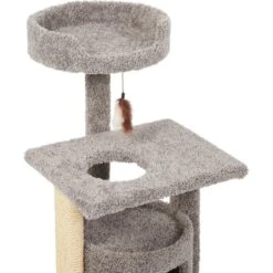 Frisco 37-in Real Carpet Cat Tree With Condo, Grey -Dog - Cat Shop 282755 PT3. AC SS1800 V1621949298