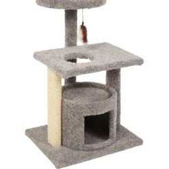 Frisco 37-in Real Carpet Cat Tree With Condo, Grey -Dog - Cat Shop 282755 PT4. AC SS1800 V1621949342
