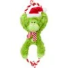 Frisco Holiday Monkey Plush With Rope Squeaky Dog Toy