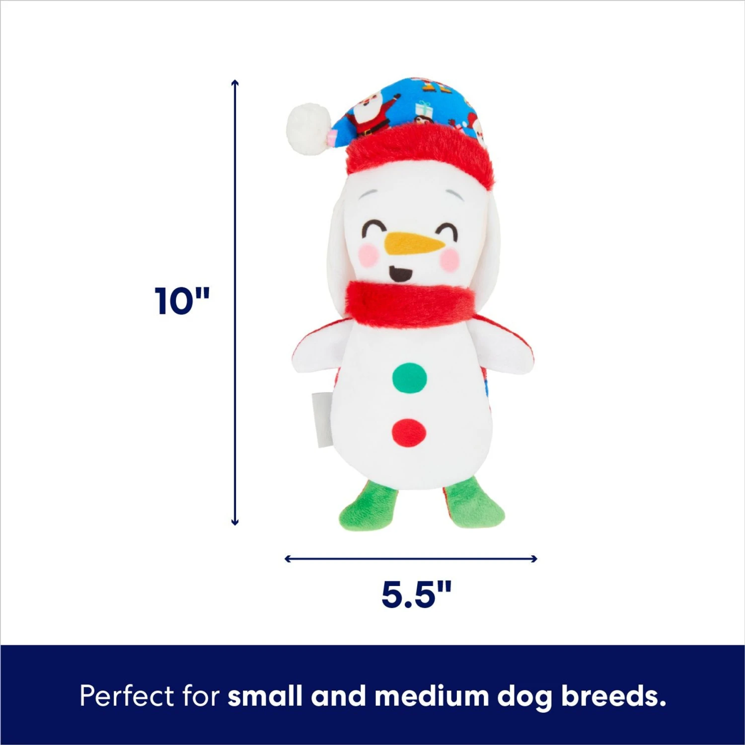 Frisco Holiday Santa & Snowman Reversible Plush Squeaky Dog Toy 2 Frisco Holiday Santa & Snowman Reversible Plush Squeaky Dog Toy - Image 2