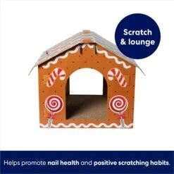 Frisco Holiday Gingerbread House Cardboard Cat House Cat Toy -Dog - Cat Shop 287289 PT2. AC SS1800 V1695044346