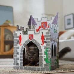 Frisco Castle Cardboard Cat House, 2-Story -Dog - Cat Shop 308822 PT4. AC SS1800 V1688677261
