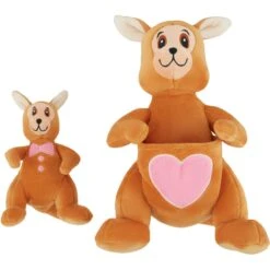 Frisco Valentine Kangaroo & Joey Plush Squeaky Dog Toy -Dog - Cat Shop 312899 PT2. AC SS1800 V1641836533