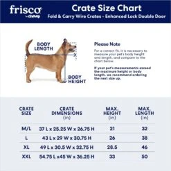 Frisco XX-Large Heavy Duty Enhanced Lock Double Door Wire Dog Crate, Fold & Carry Wire Dog Crate & Mat Kit, 54" -Dog - Cat Shop 318116 PT2. AC SS1800 V1634322381