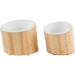 Frisco Elevated Slanted Bamboo Melamine Non-Skid Dog Bowl With Bamboo Stand -Dog - Cat Shop 363387 PT5. AC SS1800 V1657657267