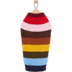 Frisco Chunky Knit Multi-Stripe Dog & Cat Sweater -Dog - Cat Shop 718662 PT3. AC SS1800 V1692977992