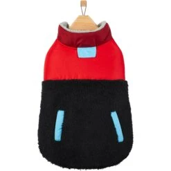 Frisco Medium Weight Retro Colorblock Mixed Media Dog & Cat Coat -Dog - Cat Shop 719462 PT3. AC SS1800 V1692978911