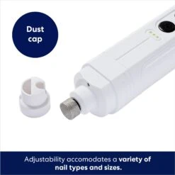 Rechargeable Cordless Cat & Dog 3-Speed Nail Grinder, White -Dog - Cat Shop 729774 PT2. AC SS1800 V1687894786