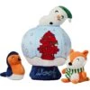 Frisco Holiday Melting Snow Globe Hide & Seek Puzzle Plush Squeaky Dog Toy