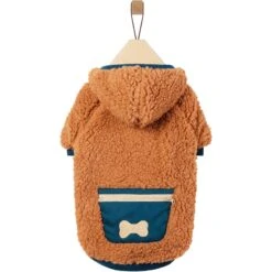 Frisco Wubby Textured Fleece Dog & Cat Hoodie W/ Pocket -Dog - Cat Shop 742510 PT3. AC SS1800 V1692377818