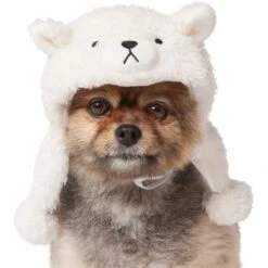 Frisco Plush Polar Bear Dog & Cat Hat -Dog - Cat Shop 745614 PT2. AC SS1800 V1694802014