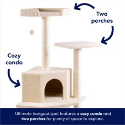 Frisco 52-in Faux Fur Cat Tree & Condo -Dog - Cat Shop 92261 PT3. AC SS1800 V1667227606