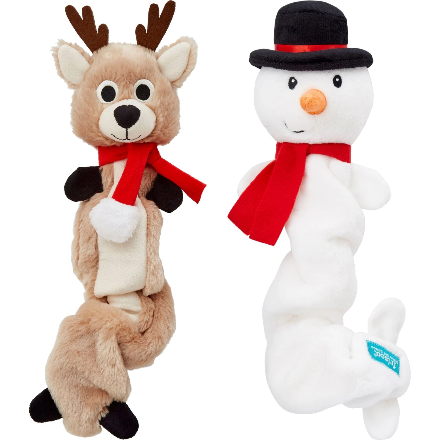 Frisco Holiday Reindeer Bungee Plush Squeaky Dog Toy & Frisco Holiday Snowman Bungee Plush Squeaky Dog Toy 1 Frisco Holiday Reindeer Bungee Plush Squeaky Dog Toy & Frisco Holiday Snowman Bungee Plush Squeaky Dog Toy