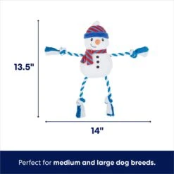 Frisco Holiday Snowman Plush With Rope Squeaky Dog Toy & Frisco Holiday Reindeer Plush With Rope Squeaky Dog Toy -Dog - Cat Shop 986174 PT2. AC SS1800 V1698257848