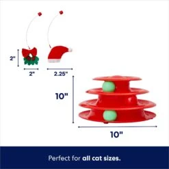 Frisco Holiday Santa Hat & Mistletoe Cat Tracks Cat Toy & Frisco Holiday Gingerbread Interactive Cat Scratcher Cat Toy With Catnip -Dog - Cat Shop 986246 PT2. AC SS1800 V1698258056