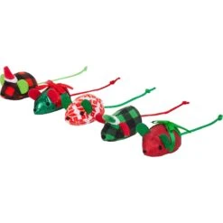 Frisco Holiday Santa Hat & Mistletoe Cat Tracks Cat Toy & Frisco Holiday Mice Cat Toy With Catnip, 5 Count -Dog - Cat Shop 986278 PT5. AC SS1800 V1698258405