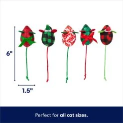 Frisco Holiday Santa Hat & Mistletoe Cat Tracks Cat Toy & Frisco Holiday Mice Cat Toy With Catnip, 5 Count -Dog - Cat Shop 986278 PT6. AC SS1800 V1698258116